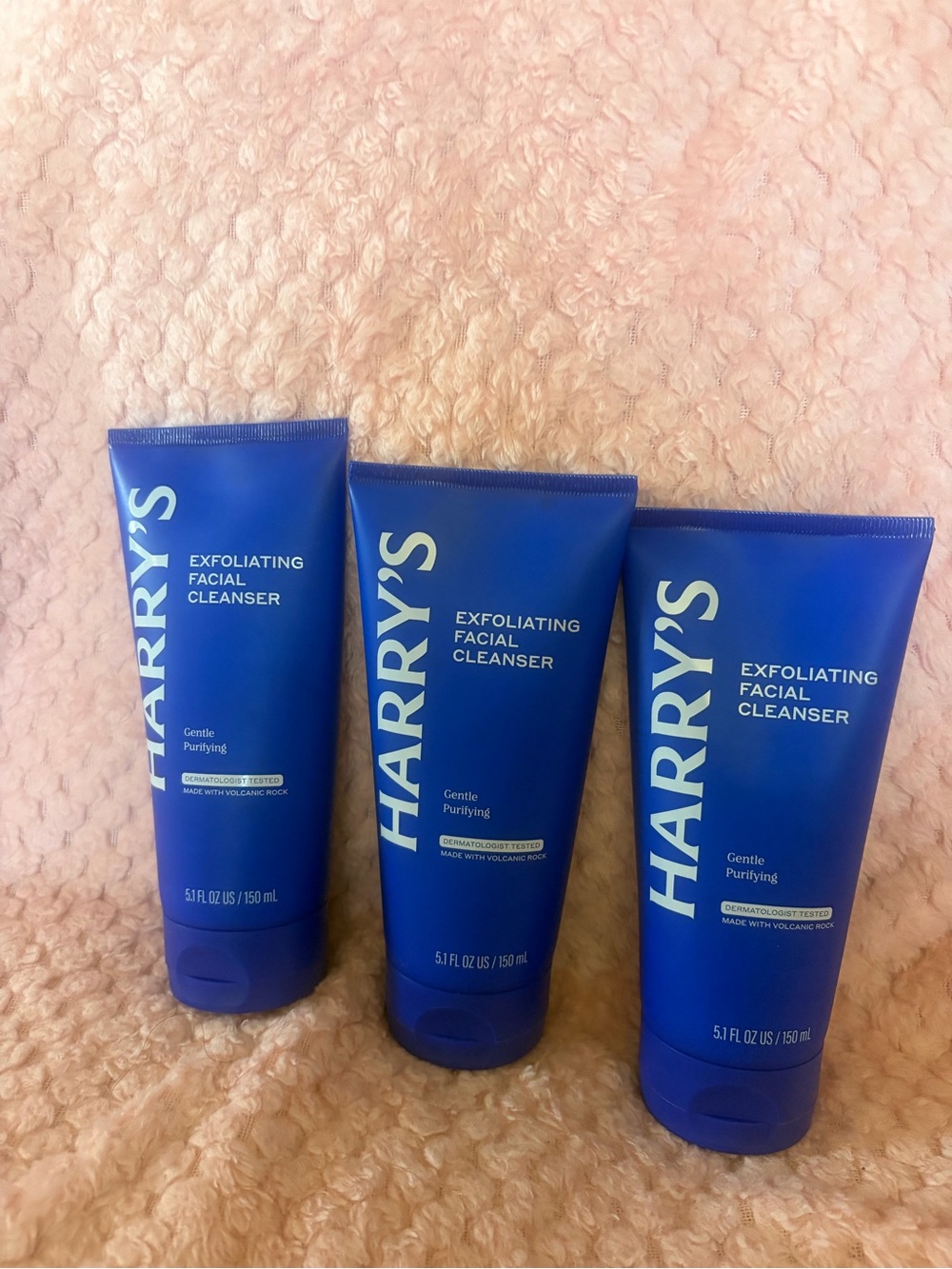 Harrys Exfoliating Face Wash Pack of 3 Cleansing Scrub for Men 5.1 Fl Oz